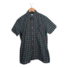 BRUTUS TRIMFIT Shirt Mens Small (38") Short Sleeve Green Black Check, Mod,Exc 🚀