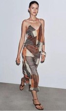 Zara NEW  Printed MIDI Dress