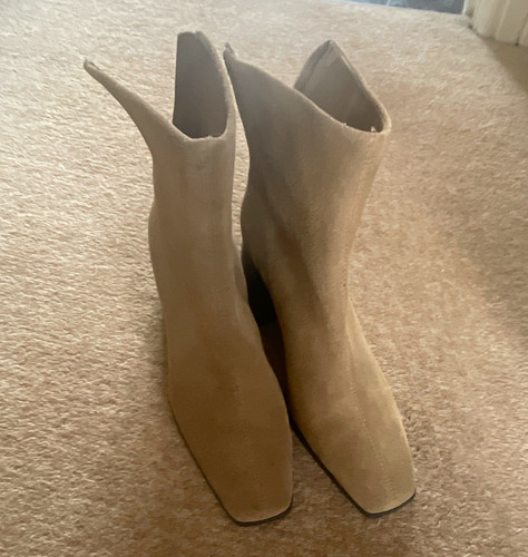 Women beige suede - beige, ankle
