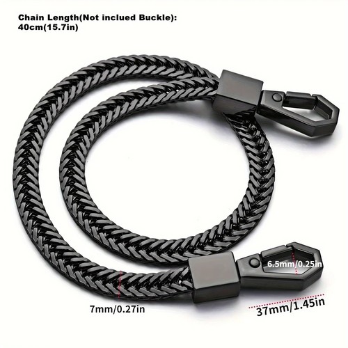 Long metal keychain - keychain, wallet