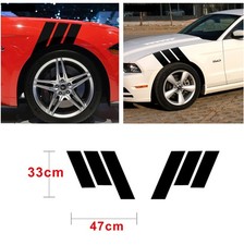 2 x Car Fender Black Stripes