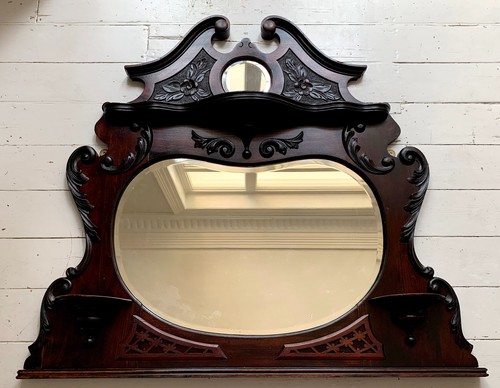 Victorian over mantle mirror - over,