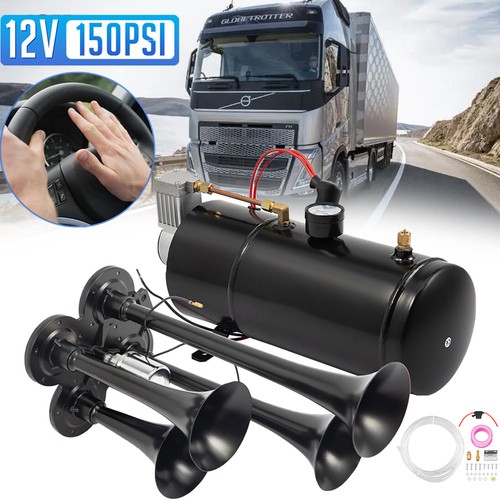 12v train air horn kit - air, 150psi