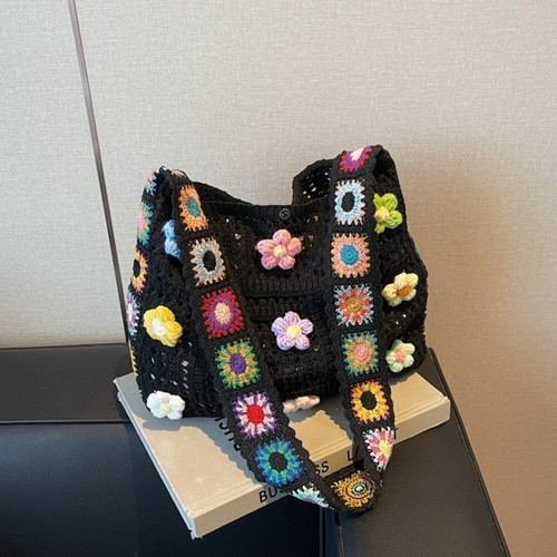 Floral crochet women shoulder - floral,