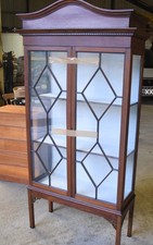 ANTIQUE TALL CHINA DISPLAY