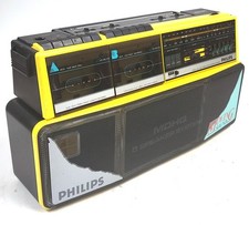 Vintage Philips D8304 – Moving Sound Boombox – Radio Cassette Recorder – As Is