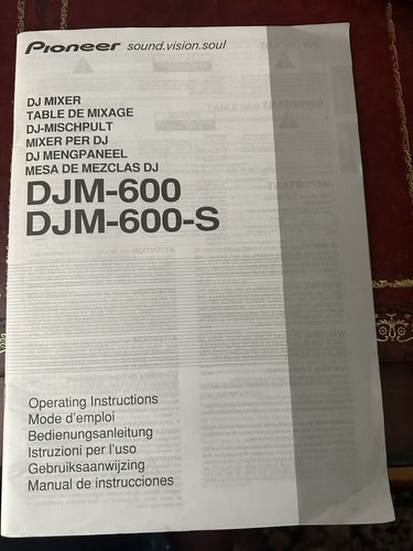 Pioneer djm 600 - pioneer, operating