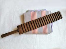 Antique Primitive Wooden Mangle Board Handmade Rustic Salvage Laundry Tool