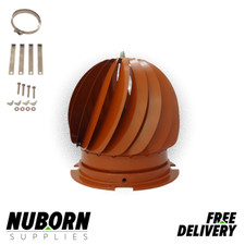Spinning Chimney Cowl, Terracotta, Fits up to Ø300mm