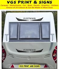 FLEETWOOD CARAVAN/MOTORHOME 2 PIECE KIT DECALS STICKER CHOICE OF COLOUR #003