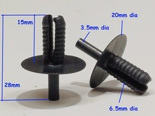 For BMW 10 Screw Clip Bumper Trim Cover Clips 3 series Pin Bolt Clasp Black