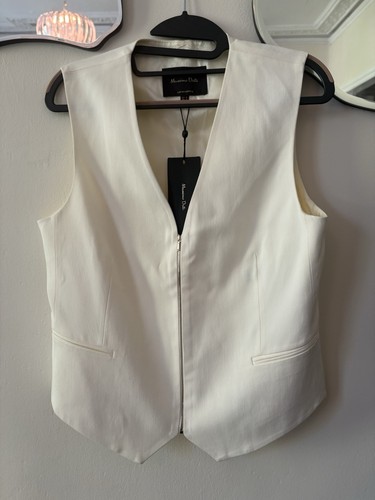 Massimo dutti cream waistcoat - massimo,