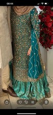 Teal Farshi Lehenga. Pakistani