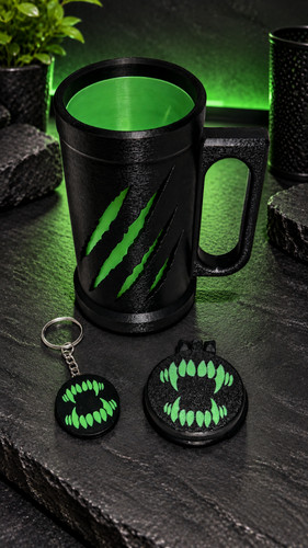 Can cup holder mug - holder, monster
