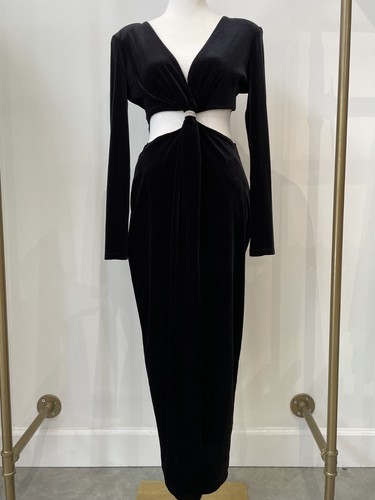 Zara black velvet cut out - zara,