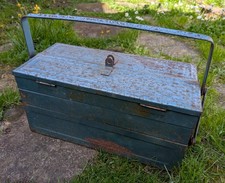 Large Vintage Blue Metal