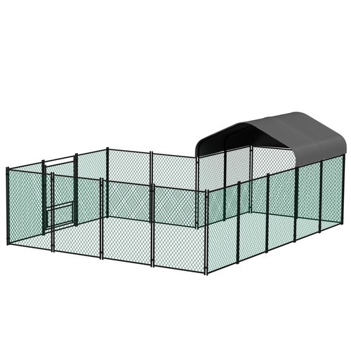 Large iron walk chicken run - iron, walk-in