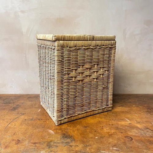 Vintage wicker laundry basket - vintage,