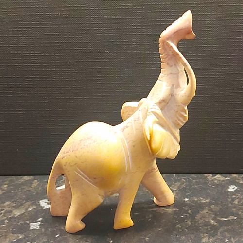 Soapstone elephant ornament - soapstone,