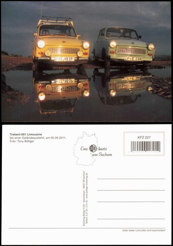 Postcard trabant 601 sedan - postcard,