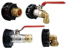 Ibc Tank Outlet Set, S60X6 2" cap & copper compression fitting 15+22+28mm