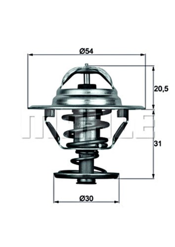 Coolant thermostat for volvo - for, f