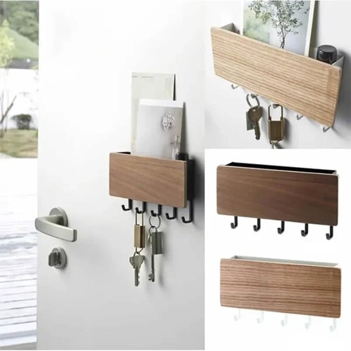 Wall mounted key holder hooks - mounted,