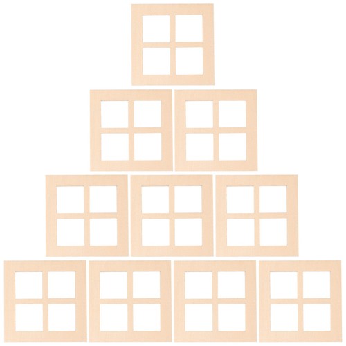 10pcs mini wooden - 10pcs, window