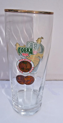Cobra beer glass - beer, half