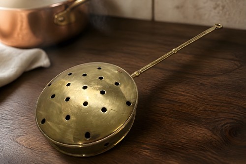Antique brass bed warmer - antique,