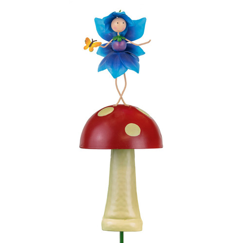 Blue flower toadstool - blue,
