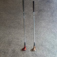2 Vintage Wooden Golf