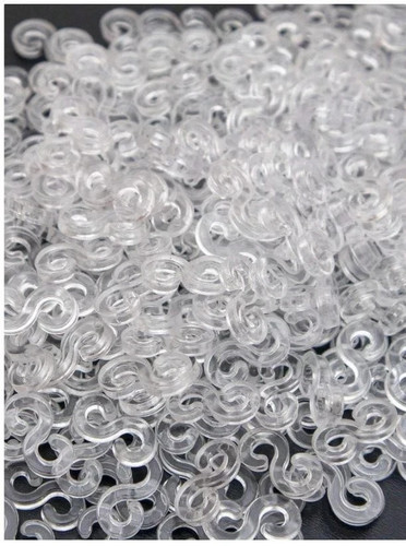 100pcs clear clips - s, loom