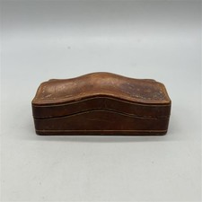 Vintage Leather Brown Trinket Box