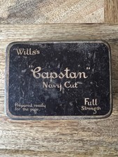 Vintage Wills Tobacco Tin Capstan Navy Cut Full Strength Pipe Tobacco