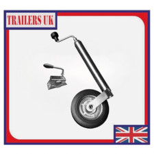 Premium 48mm Trailer Jockey Wheel (Steel Rim) & Clamp to suit Erde, Daxara Etc