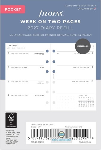 Filofax 2027 pocket diary - diary,