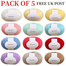 5 x 25g/roll Shawl Mohair Knitting Baby Yarn Cashmere Colorful Wool Crochet UK