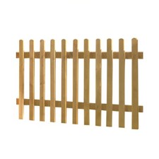 6x3ft Wooden Picket Fence Panel Dip Treated Garden Slatted Palisade Border