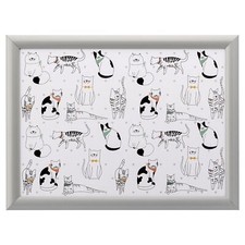 Lap Tray Bean Bag Cushion Laptop Bed Dinner TV Laptray Playful Pets Cat Grey