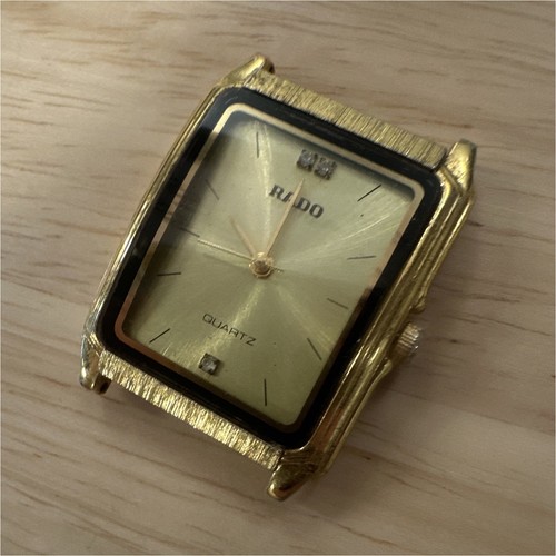 Rado quartz men square gold - men's,