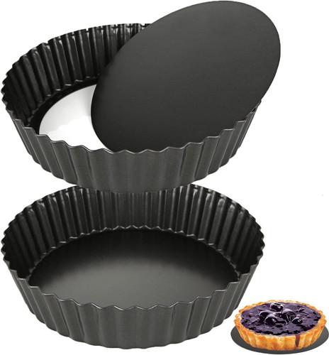 2pcs deep quiche tins with - deep,