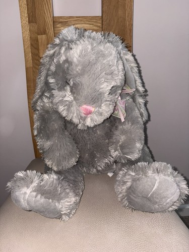 Large grey bunny rabbit plush - large,