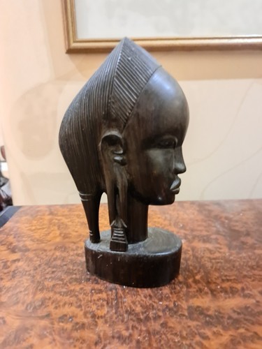 Antique ebony african head - antique,