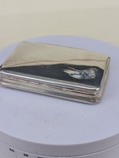 A 1918 solid silver snuff box
