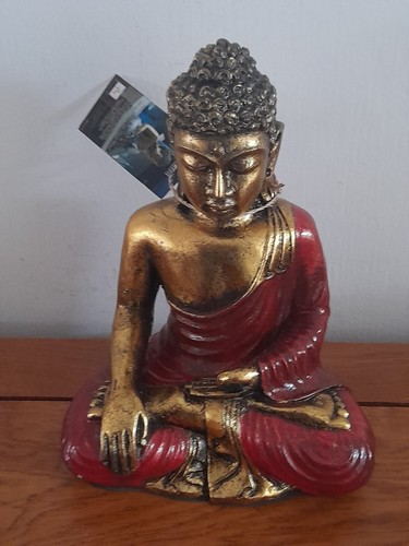 Hand painted buddha - painted, statue