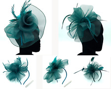 Dark Green Fascinator, Weddings, Races, Ladies Day Royal Ascot Fascinator Hat