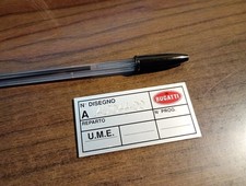 BUGATTI  CAMPOGALLIANO MODENA , OEM 1990s  PLAQUE , BADGE   #DISEGNO