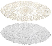 Pack of 6 Floral Lace Oval