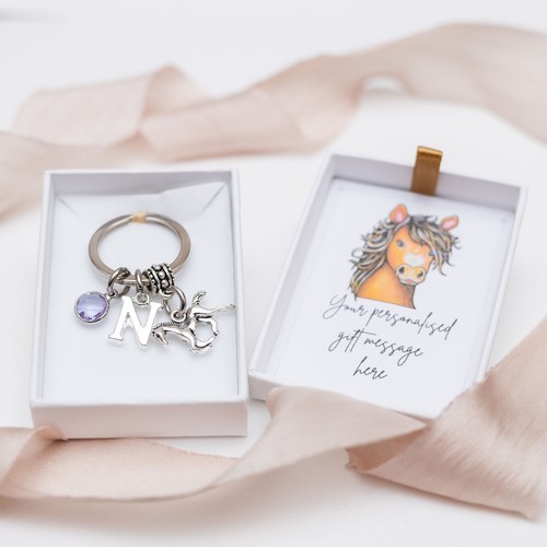 Horse keyring personalised - horse, keyring,